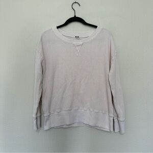 LA made waffle knit Light pink crewneck pullover top size S small small